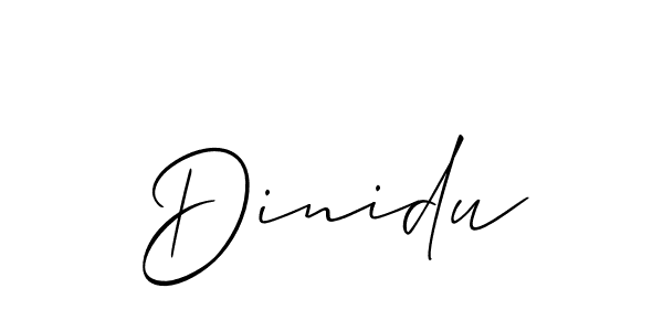The best way (Allison_Script) to make a short signature is to pick only two or three words in your name. The name Dinidu include a total of six letters. For converting this name. Dinidu signature style 2 images and pictures png