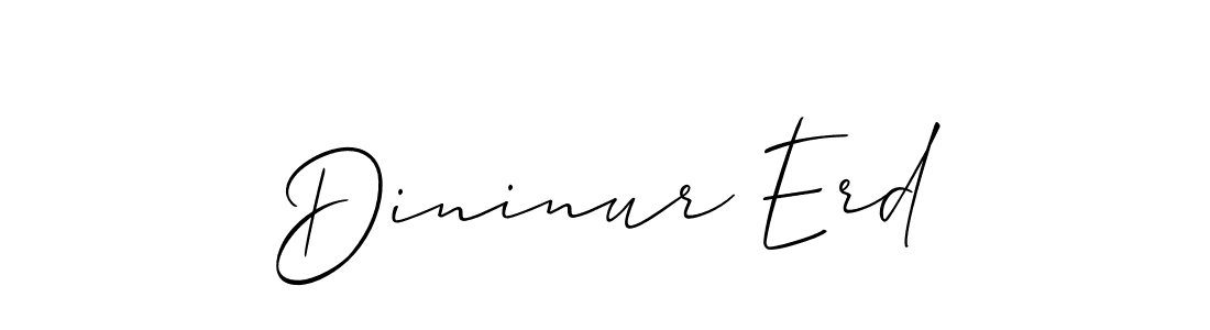 It looks lik you need a new signature style for name Dininur Erd. Design unique handwritten (Allison_Script) signature with our free signature maker in just a few clicks. Dininur Erd signature style 2 images and pictures png