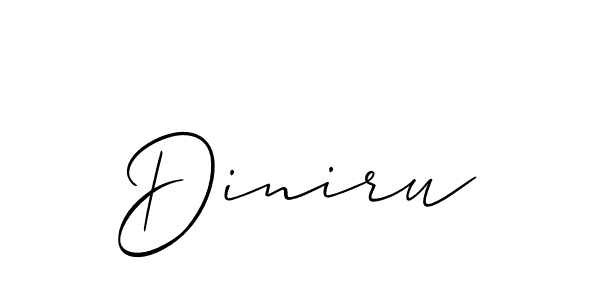 You should practise on your own different ways (Allison_Script) to write your name (Diniru) in signature. don't let someone else do it for you. Diniru signature style 2 images and pictures png