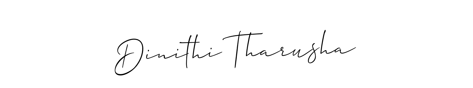 Dinithi Tharusha stylish signature style. Best Handwritten Sign (Allison_Script) for my name. Handwritten Signature Collection Ideas for my name Dinithi Tharusha. Dinithi Tharusha signature style 2 images and pictures png