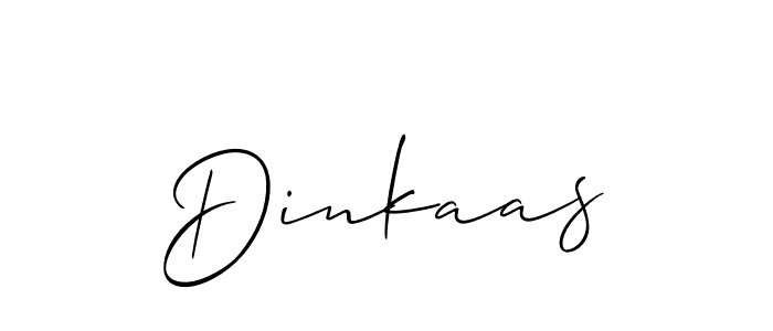 It looks lik you need a new signature style for name Dinkaas. Design unique handwritten (Allison_Script) signature with our free signature maker in just a few clicks. Dinkaas signature style 2 images and pictures png