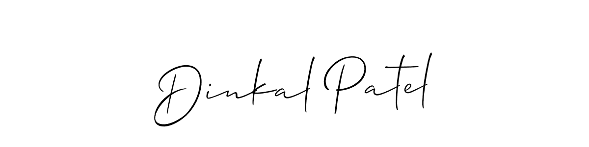 Also we have Dinkal Patel name is the best signature style. Create professional handwritten signature collection using Allison_Script autograph style. Dinkal Patel signature style 2 images and pictures png