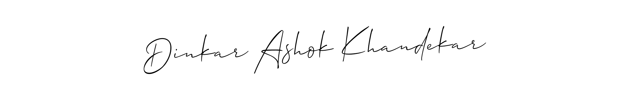 Use a signature maker to create a handwritten signature online. With this signature software, you can design (Allison_Script) your own signature for name Dinkar Ashok Khandekar. Dinkar Ashok Khandekar signature style 2 images and pictures png
