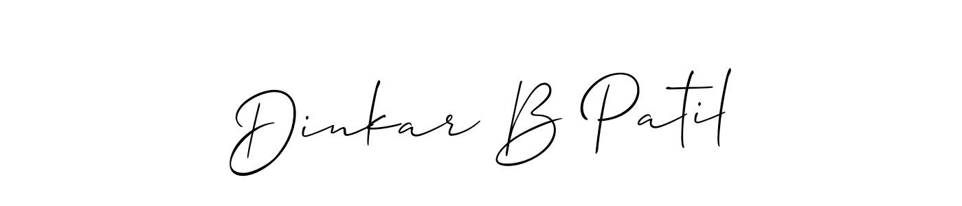 Use a signature maker to create a handwritten signature online. With this signature software, you can design (Allison_Script) your own signature for name Dinkar B Patil. Dinkar B Patil signature style 2 images and pictures png