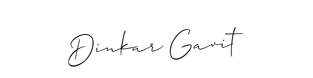 Design your own signature with our free online signature maker. With this signature software, you can create a handwritten (Allison_Script) signature for name Dinkar Gavit. Dinkar Gavit signature style 2 images and pictures png