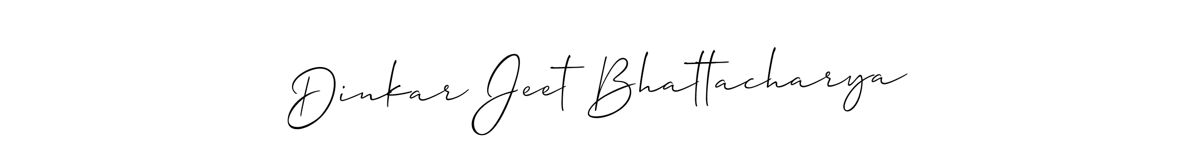 How to make Dinkar Jeet Bhattacharya name signature. Use Allison_Script style for creating short signs online. This is the latest handwritten sign. Dinkar Jeet Bhattacharya signature style 2 images and pictures png