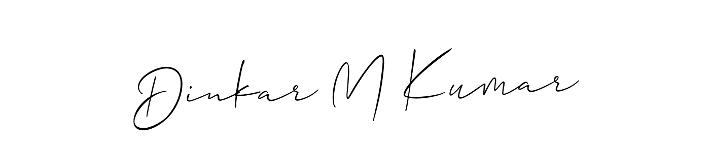 How to Draw Dinkar M Kumar signature style? Allison_Script is a latest design signature styles for name Dinkar M Kumar. Dinkar M Kumar signature style 2 images and pictures png