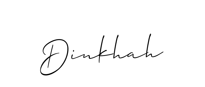 You should practise on your own different ways (Allison_Script) to write your name (Dinkhah) in signature. don't let someone else do it for you. Dinkhah signature style 2 images and pictures png