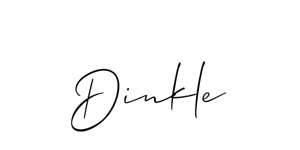 Make a beautiful signature design for name Dinkle. With this signature (Allison_Script) style, you can create a handwritten signature for free. Dinkle signature style 2 images and pictures png