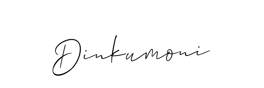 Also we have Dinkumoni name is the best signature style. Create professional handwritten signature collection using Allison_Script autograph style. Dinkumoni signature style 2 images and pictures png