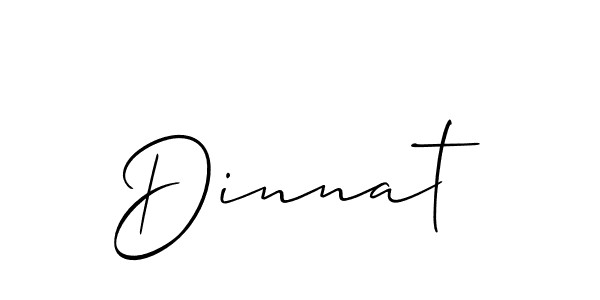 Design your own signature with our free online signature maker. With this signature software, you can create a handwritten (Allison_Script) signature for name Dinnat. Dinnat signature style 2 images and pictures png