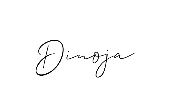 Design your own signature with our free online signature maker. With this signature software, you can create a handwritten (Allison_Script) signature for name Dinoja. Dinoja signature style 2 images and pictures png