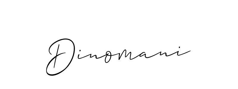 How to make Dinomani name signature. Use Allison_Script style for creating short signs online. This is the latest handwritten sign. Dinomani signature style 2 images and pictures png