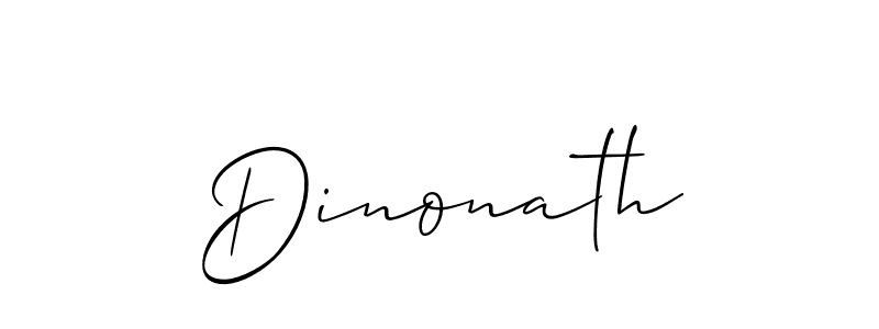 Use a signature maker to create a handwritten signature online. With this signature software, you can design (Allison_Script) your own signature for name Dinonath. Dinonath signature style 2 images and pictures png