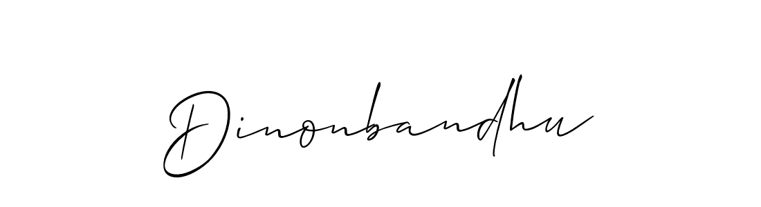 Use a signature maker to create a handwritten signature online. With this signature software, you can design (Allison_Script) your own signature for name Dinonbandhu. Dinonbandhu signature style 2 images and pictures png