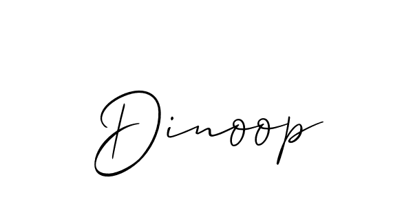 Make a beautiful signature design for name Dinoop. With this signature (Allison_Script) style, you can create a handwritten signature for free. Dinoop signature style 2 images and pictures png