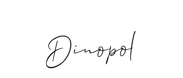Create a beautiful signature design for name Dinopol. With this signature (Allison_Script) fonts, you can make a handwritten signature for free. Dinopol signature style 2 images and pictures png