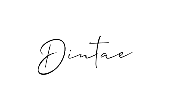 Create a beautiful signature design for name Dintae. With this signature (Allison_Script) fonts, you can make a handwritten signature for free. Dintae signature style 2 images and pictures png