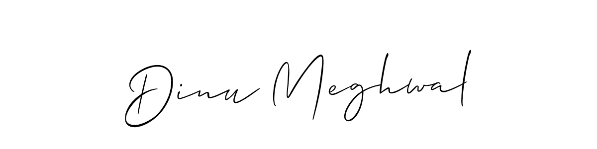 Also we have Dinu Meghwal name is the best signature style. Create professional handwritten signature collection using Allison_Script autograph style. Dinu Meghwal signature style 2 images and pictures png