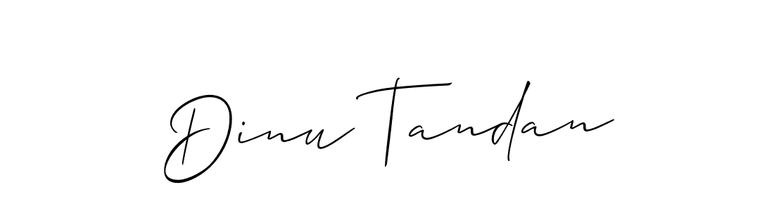 Use a signature maker to create a handwritten signature online. With this signature software, you can design (Allison_Script) your own signature for name Dinu Tandan. Dinu Tandan signature style 2 images and pictures png
