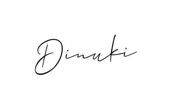 It looks lik you need a new signature style for name Dinuki. Design unique handwritten (Allison_Script) signature with our free signature maker in just a few clicks. Dinuki signature style 2 images and pictures png