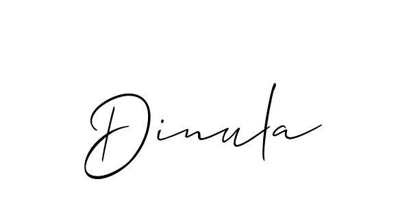Allison_Script is a professional signature style that is perfect for those who want to add a touch of class to their signature. It is also a great choice for those who want to make their signature more unique. Get Dinula name to fancy signature for free. Dinula signature style 2 images and pictures png