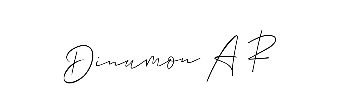 You should practise on your own different ways (Allison_Script) to write your name (Dinumon A R) in signature. don't let someone else do it for you. Dinumon A R signature style 2 images and pictures png