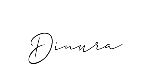 Dinura stylish signature style. Best Handwritten Sign (Allison_Script) for my name. Handwritten Signature Collection Ideas for my name Dinura. Dinura signature style 2 images and pictures png