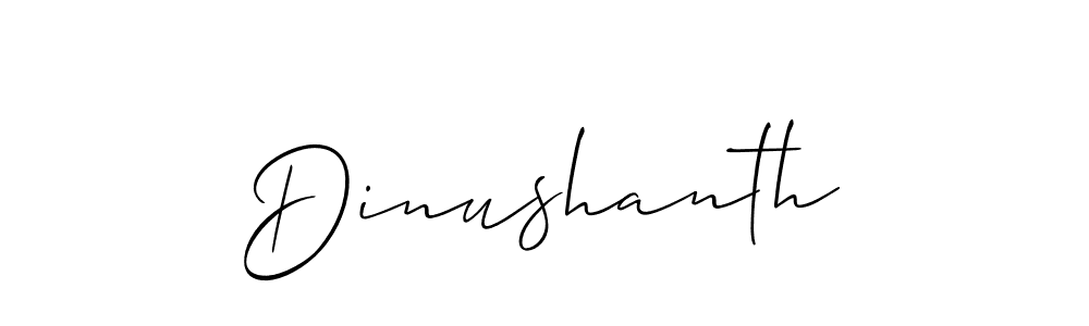 Design your own signature with our free online signature maker. With this signature software, you can create a handwritten (Allison_Script) signature for name Dinushanth. Dinushanth signature style 2 images and pictures png