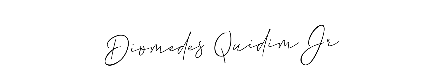 Design your own signature with our free online signature maker. With this signature software, you can create a handwritten (Allison_Script) signature for name Diomedes Quidim Jr. Diomedes Quidim Jr signature style 2 images and pictures png