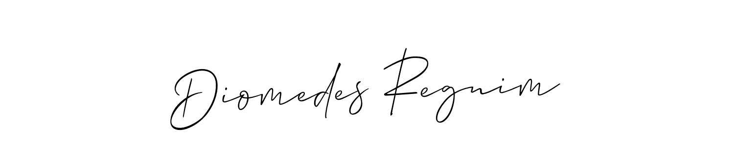 Also we have Diomedes Regnim name is the best signature style. Create professional handwritten signature collection using Allison_Script autograph style. Diomedes Regnim signature style 2 images and pictures png