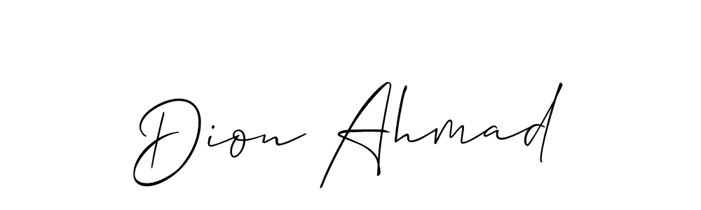 Make a beautiful signature design for name Dion Ahmad. Use this online signature maker to create a handwritten signature for free. Dion Ahmad signature style 2 images and pictures png