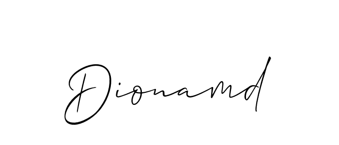 How to make Dionamd signature? Allison_Script is a professional autograph style. Create handwritten signature for Dionamd name. Dionamd signature style 2 images and pictures png