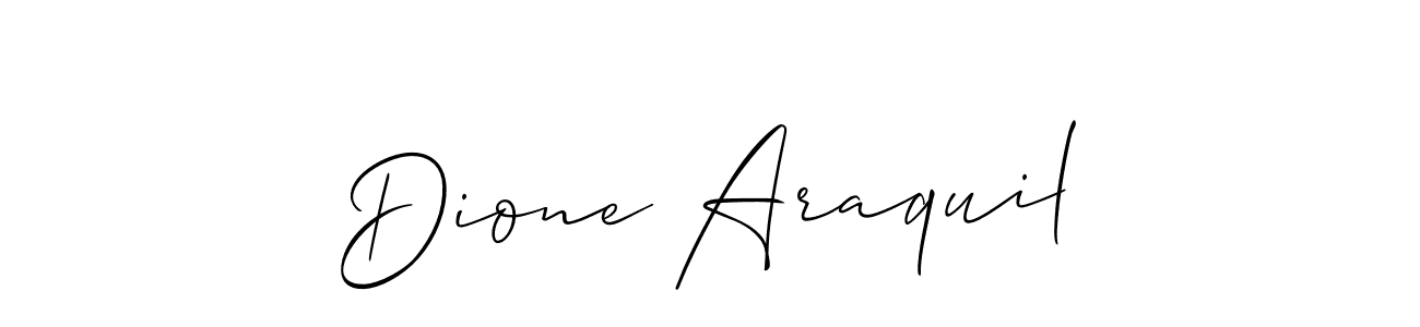 Also we have Dione Araquil name is the best signature style. Create professional handwritten signature collection using Allison_Script autograph style. Dione Araquil signature style 2 images and pictures png