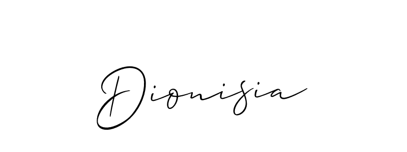 Dionisia stylish signature style. Best Handwritten Sign (Allison_Script) for my name. Handwritten Signature Collection Ideas for my name Dionisia. Dionisia signature style 2 images and pictures png