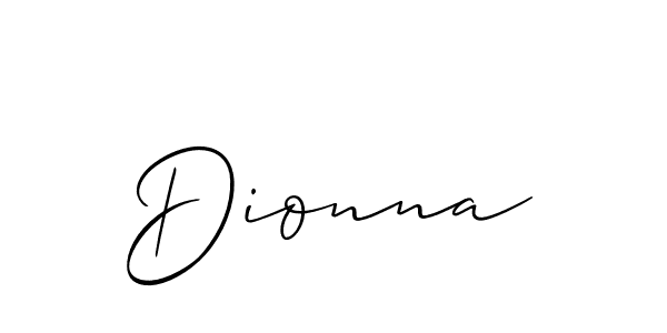 Also we have Dionna name is the best signature style. Create professional handwritten signature collection using Allison_Script autograph style. Dionna signature style 2 images and pictures png