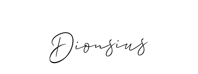 You should practise on your own different ways (Allison_Script) to write your name (Dionsius) in signature. don't let someone else do it for you. Dionsius signature style 2 images and pictures png