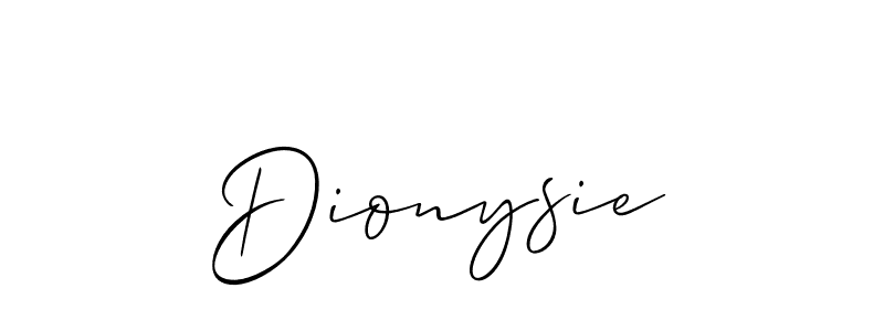 Make a short Dionysie signature style. Manage your documents anywhere anytime using Allison_Script. Create and add eSignatures, submit forms, share and send files easily. Dionysie signature style 2 images and pictures png