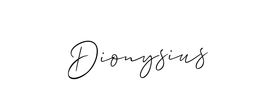 Similarly Allison_Script is the best handwritten signature design. Signature creator online .You can use it as an online autograph creator for name Dionysius. Dionysius signature style 2 images and pictures png