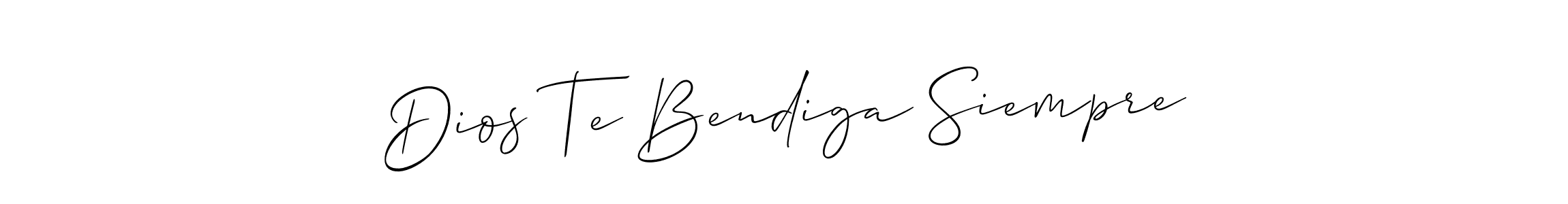 It looks lik you need a new signature style for name Dios Te Bendiga Siempre. Design unique handwritten (Allison_Script) signature with our free signature maker in just a few clicks. Dios Te Bendiga Siempre signature style 2 images and pictures png