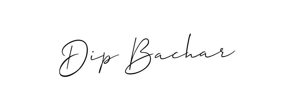 Also You can easily find your signature by using the search form. We will create Dip Bachar name handwritten signature images for you free of cost using Allison_Script sign style. Dip Bachar signature style 2 images and pictures png