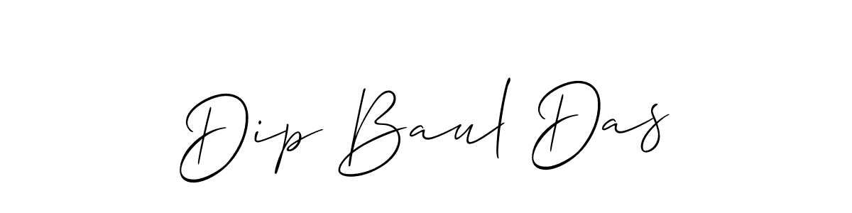 Make a beautiful signature design for name Dip Baul Das. With this signature (Allison_Script) style, you can create a handwritten signature for free. Dip Baul Das signature style 2 images and pictures png