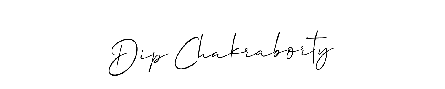 How to make Dip Chakraborty name signature. Use Allison_Script style for creating short signs online. This is the latest handwritten sign. Dip Chakraborty signature style 2 images and pictures png
