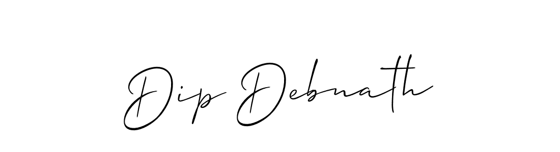 Dip Debnath stylish signature style. Best Handwritten Sign (Allison_Script) for my name. Handwritten Signature Collection Ideas for my name Dip Debnath. Dip Debnath signature style 2 images and pictures png