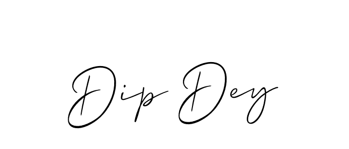 How to make Dip Dey name signature. Use Allison_Script style for creating short signs online. This is the latest handwritten sign. Dip Dey signature style 2 images and pictures png