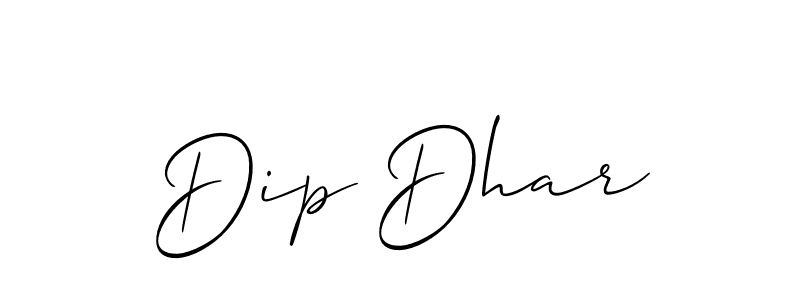 The best way (Allison_Script) to make a short signature is to pick only two or three words in your name. The name Dip Dhar include a total of six letters. For converting this name. Dip Dhar signature style 2 images and pictures png