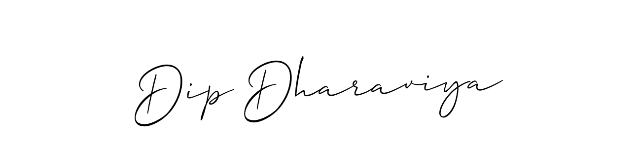 Dip Dharaviya stylish signature style. Best Handwritten Sign (Allison_Script) for my name. Handwritten Signature Collection Ideas for my name Dip Dharaviya. Dip Dharaviya signature style 2 images and pictures png