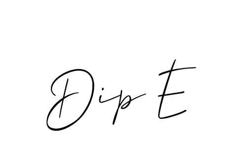 Use a signature maker to create a handwritten signature online. With this signature software, you can design (Allison_Script) your own signature for name Dip E. Dip E signature style 2 images and pictures png