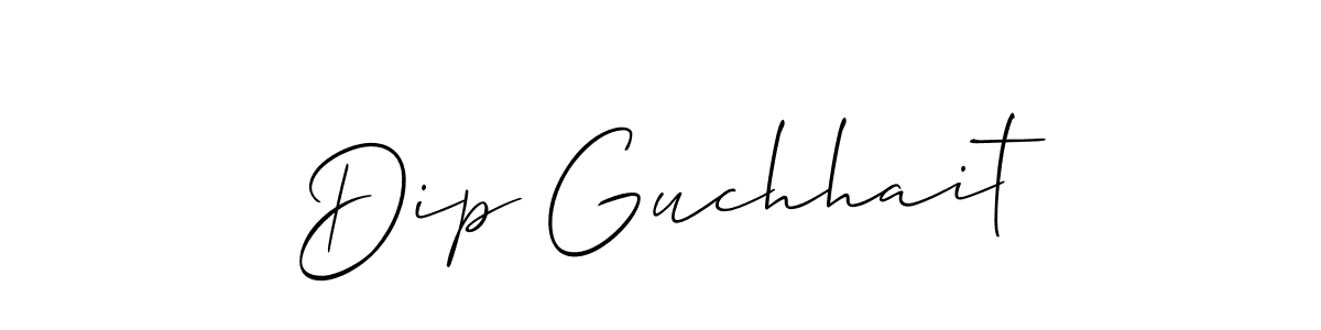 Dip Guchhait stylish signature style. Best Handwritten Sign (Allison_Script) for my name. Handwritten Signature Collection Ideas for my name Dip Guchhait. Dip Guchhait signature style 2 images and pictures png
