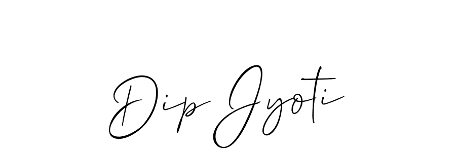 Dip Jyoti stylish signature style. Best Handwritten Sign (Allison_Script) for my name. Handwritten Signature Collection Ideas for my name Dip Jyoti. Dip Jyoti signature style 2 images and pictures png